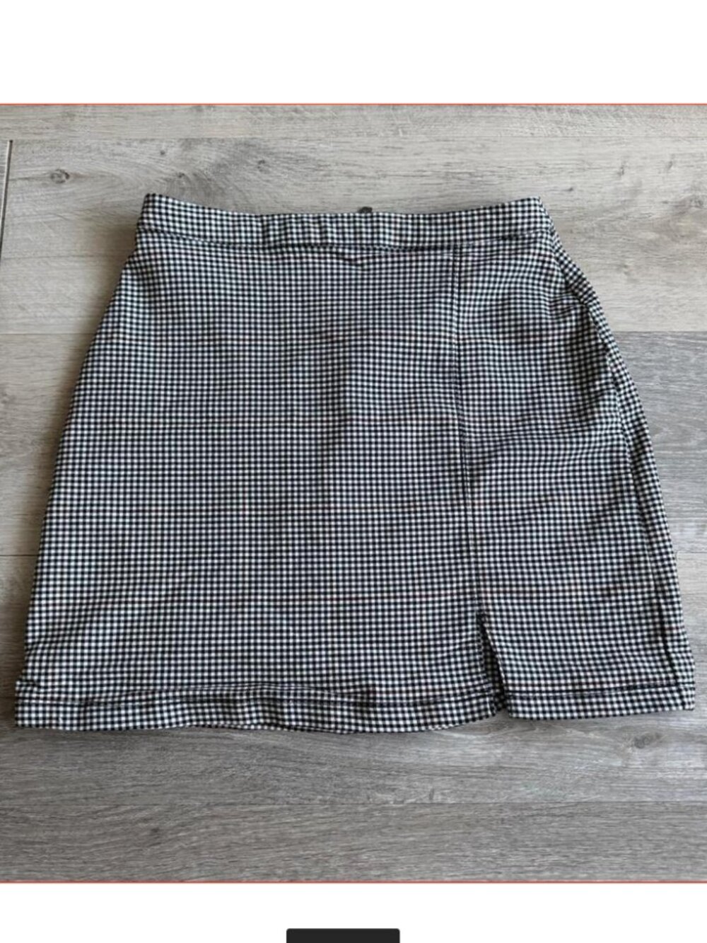 Hollister black white gingham ultra high rise mini skirt Size S chic y2k